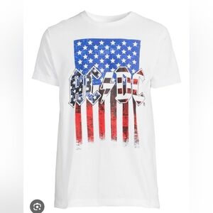 AC/DC Men's Patriotic Graphic Tee in Red, White, and Blue